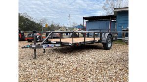 Texas Bragg - 6X12 Pipe Top Utility Trailer 2' Dove & Spare Tire Rack - NA612P29